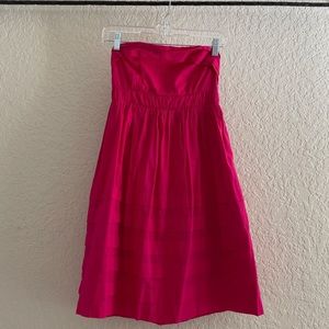 Anthropologie Maeve Pink Strapless Dress